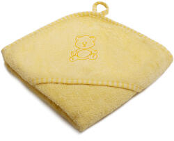Vaganza Fürdőlepedő hímzett 110×110 - Sárga/Maci (Több minta) (5999120505999)