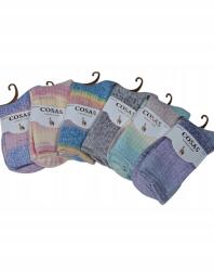  Színes szivárványos gyapjú zokni, 4 páras szett, 40% gyapjú, 35% angóra