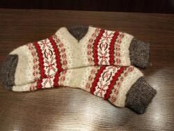  Téli zokni, meleg, vastag, hosszú, gyapjú, 90% gyapjú, 5% pamut