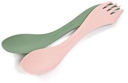 Light My Fire Spork Medium 2 Pack Bio Evőeszköz - sandygreen/pink