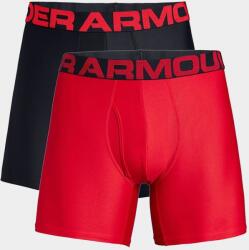 Under Armour Tech 6in 2 Pack Termoaktív Férfi Boxeralsó - red/black - L