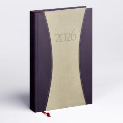 Realsystem Prémium A, B6 heti beosztású zsebnaptár, Drapp