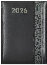 Alisca Határidőnapló ALISCA Rebel varrott B/6 napi fehér lapos szürke 2026