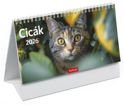 TopTimer Cicák, képes álló papírtáblás asztali naptár T058