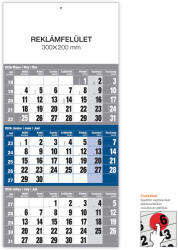 Realsystem 12 lapos Kék speditőr naptár - Üres, nyomtatható fejrésszel