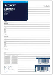 FILOFAX Kontakt lista (Név / Cím / Telefon / Email / Fax Mobil) A5 Fehér