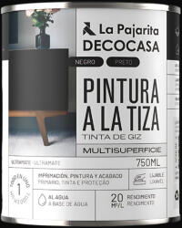  LA PAJARITA Black - Bársonyfekete Krétafesték (750 ml)