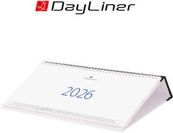 Dayliner Club, Fehér lapos, fekvő asztali naptár, Fekete