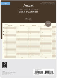 FILOFAX Naptárbetét Éves Vertikális A5 Krém 2027