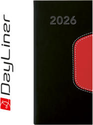 Dayliner Memphis, fekvő zsebnaptár, Fekete-Piros