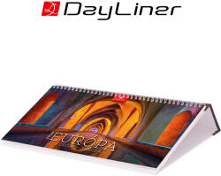 Dayliner Európa, képes fekvő asztali naptár DL, Fekete