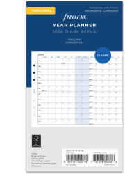 FILOFAX Naptárbetét Éves Horizontális Personal Fehér 2026