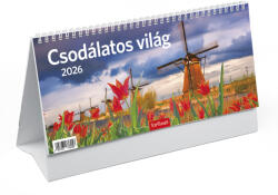 TopTimer Csodálatos világ, képes álló papírtáblás asztali naptár T066