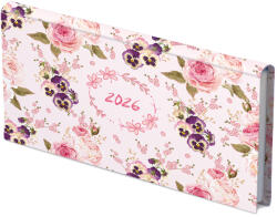 TopTimer Joy, fekvő zsebnaptár, Árvácska