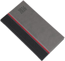 Realsystem Kensington, fekvő zsebnaptár, Szürke