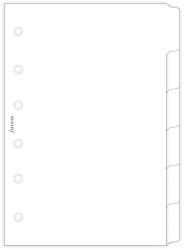 FILOFAX Elválasztó lapok Bianco 6 regiszter Pocket Fehér
