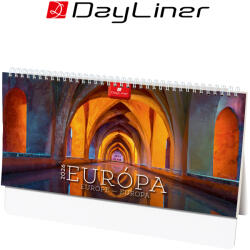 Dayliner Európa, képes álló asztali naptár DL