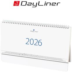 Dayliner Club, fehér lapos, álló asztali naptár
