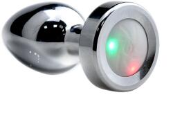 Passion Labs Led Light Metallic Buttplug, Small, Silver, 7.2 cm
