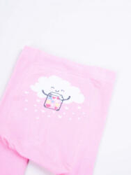 Yo Club! Pamut Harisnyanadrág csúszásgátlós - Rózsaszín Felhős 86/92