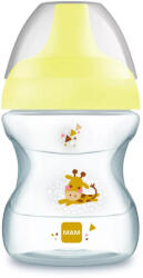 MAM Learn To Drink Itatópohár 190ml 6hó+ - Pasztell sárga Zsiráf