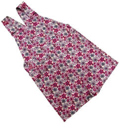 Wikids Pamut Vászon Kantáros Nadrág - Lila/Rózsaszín Virágos 62/68