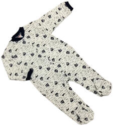 Bomer Pamut Ujjas Rugdalózó - Fehér/Kék Hajós 56