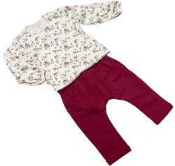 Eevi Lányka 2 Részes Szett - Mályva/Fehér Virágmintás