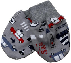 Wikids Karmolás Elleni Pamut Kesztyű -Szürke Autós