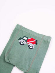 Yo Club! Pamut Harisnyanadrág csúszásgátlós - Sötét Zöld Munkagépes 68/74