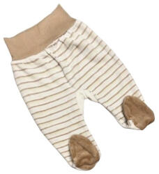 EEVI Plüss bébi nadrág - Krém/Bézs Csíkos 74
