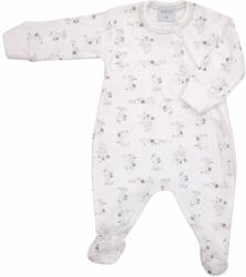 Wikids Hosszú ujjú cipzáros pamut rugi - Krém/Bézs Kutyus 56