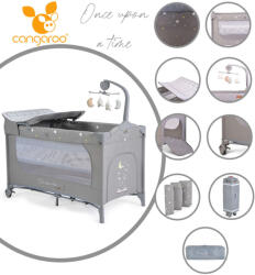 Cangaroo Once upon3 Emelhető Betétes Utazóágy - Szürke