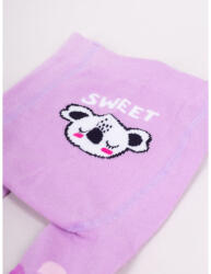 Yo Club! Pamut Harisnyanadrág csúszásgátlós - Lila koala 86/92