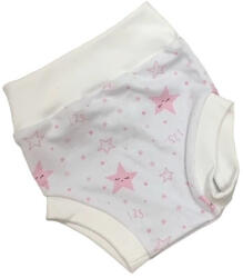 Wikids pamut pelus nadrág - Fehér/Rózsaszín Csillagos - 74