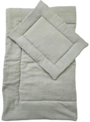 Vaganza Dupla Géz bébi ágynemű szett 70x90/40x50 - Olaj zöld