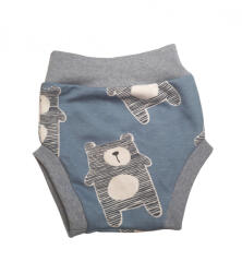 Wikids pamut pelus nadrág - Kék jegesmacis - 68