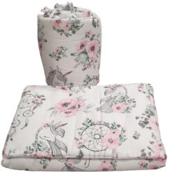 Babastar BS 3 részes bébi ágynemű szett - Fehér/Rózsaszín álomfogó