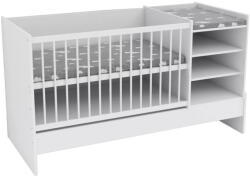 Babastar BS Basic Kombiágy - Bordázott Fehér (ágyneműtartó nélkül)