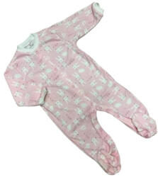 Bomer Pamut Ujjas Rugdalózó - Rózsaszín Nyuszis 68