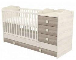 Babastar Lovely kombinált 3 fiókos kiságy - Fűz/Krém