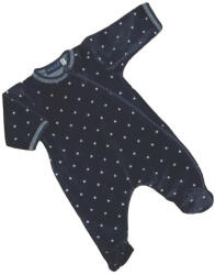 Wikids Plüss Hosszú Ujjú Rugdalózó - Sötét Kék/Világos Kék Csillagos 62