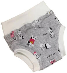 Wikids pamut pelus nadrág - Szürke Kutyás - 56