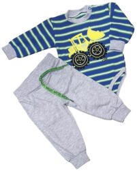 MROFI Szett 2 részes 62 - Kék csíkos Traktoros