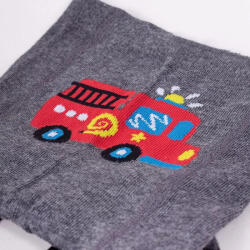 Yo Club! Pamut Harisnyanadrág csúszásgátlós - Szürke Tűzoltóautós 86/92