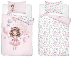 Maya Moo Gyerek pamut ágyneműhuzat 100x135cm - Little Princess rózsaszín