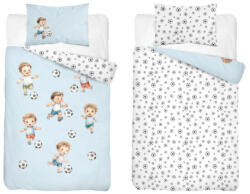 Maya Moo Gyerek pamut ágyneműhuzat 90x120cm - Kis Focisták kék