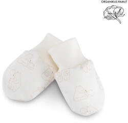 Kenguru Gold Organikus Pamut Karmolás elleni kesztyű - Ekrü mintás