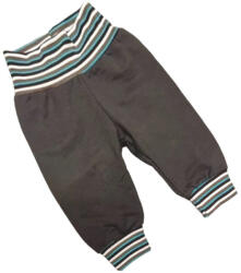 Rikidor Bébi Pamut Pocak Nadrág - Barna/Kék Csíkos Passzéval 68