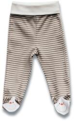 Lafel Pamut bébi nadrág - Bézs/Fehér Csíkos 62